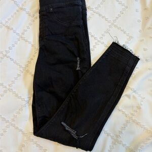 SPANX Black Distressed Women’s Ankle Jeans